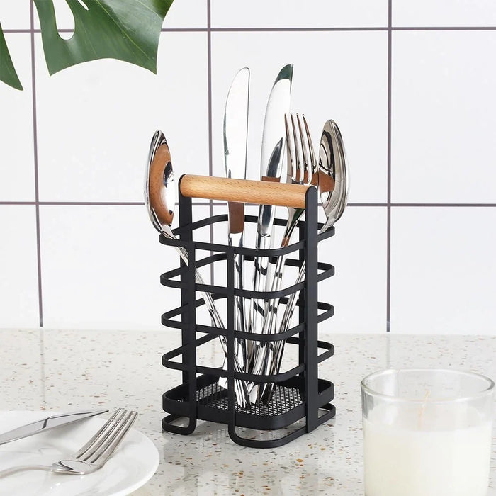 Atticus Utensil Holder 10X10X17.2 Cm Black