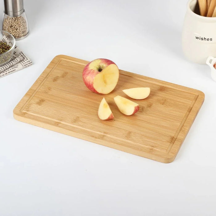 Danube Home Loretta Bamboo Chopping Board 38 X 25 X 1.5 Cm | Bamboo Cutting Board | Wooden Chopping Board For Home Dining Kitchen - Natural