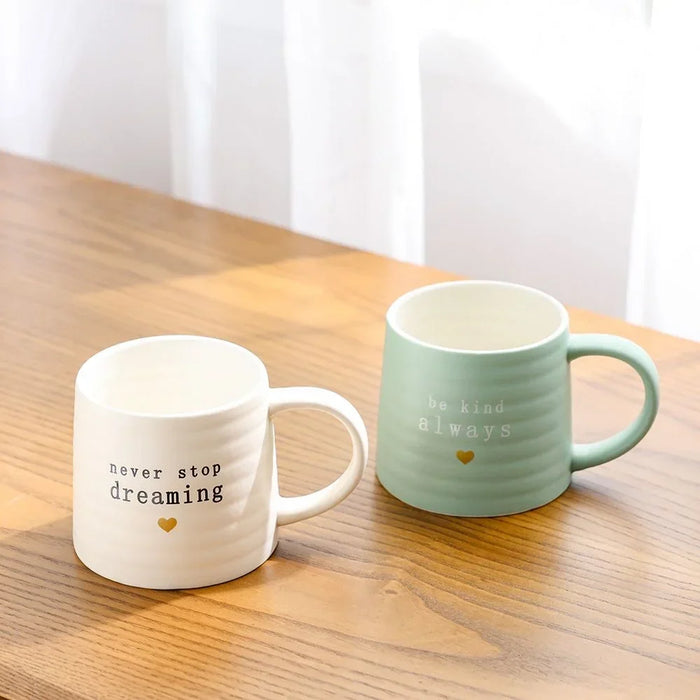 Danube Home Danube Essential 2-Piece New Bone China Mug Set Elegant Durable Perfect For Everyday Use And Gifting 8.6X9.6X8.6Cm 370Ml