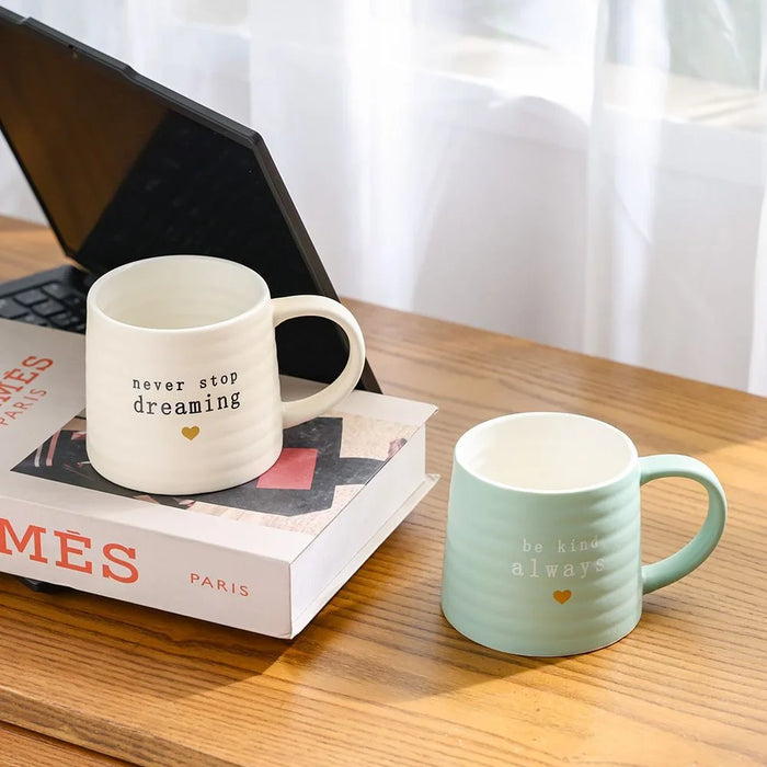 Danube Home Danube Essential 2-Piece New Bone China Mug Set Elegant Durable Perfect For Everyday Use And Gifting 8.6X9.6X8.6Cm 370Ml