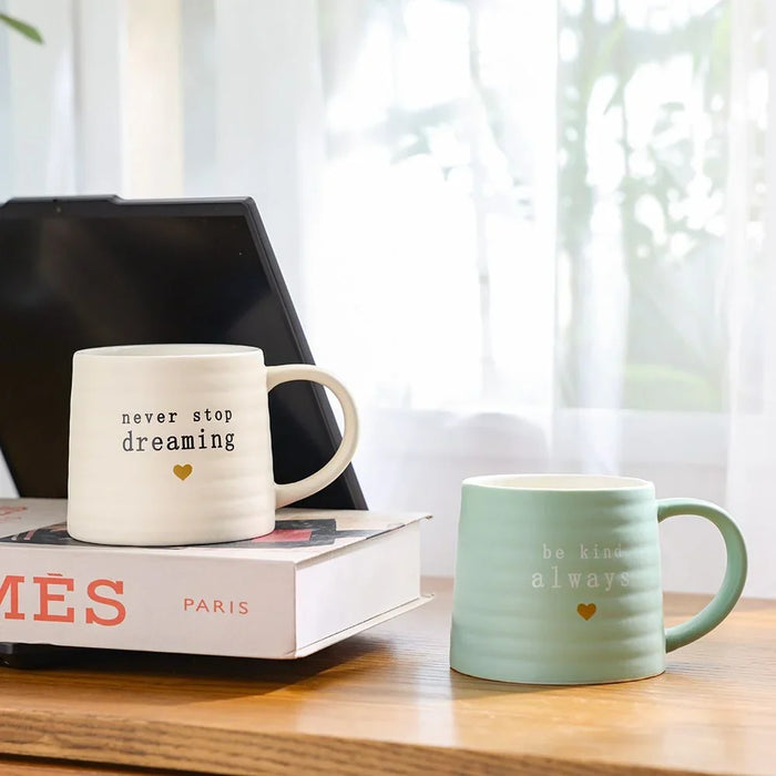 Danube Home Danube Essential 2-Piece New Bone China Mug Set Elegant Durable Perfect For Everyday Use And Gifting 8.6X9.6X8.6Cm 370Ml