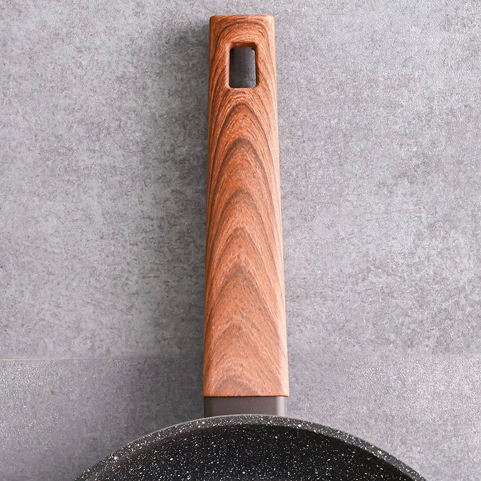 Chef's Delight Bistro Bliss Fry Pan – Non-Stick Durable Frying Pan for Gas & Induction Cooktops – Easy Clean Cooking Pan for Eggs, Meats, Vegetables, Kitchen 24x4.8cm - Brown