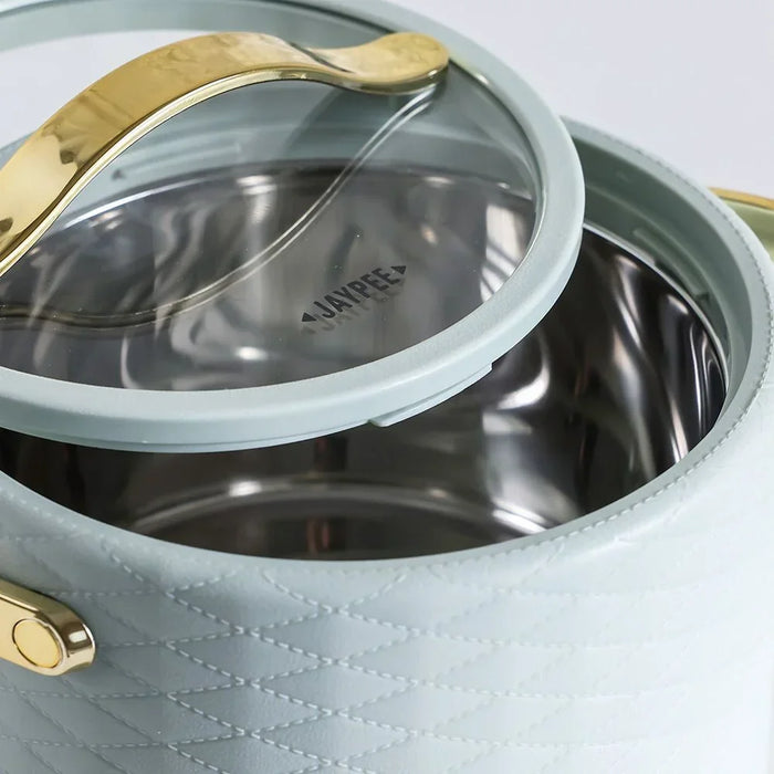 Luxura Klass 3-Piece Casserole Set - Mint Green, Hot Pot Cookware, 1500ml, 2000ml, 2500ml, Durable Stainless Steel, Airtight Lids, Easy Clean, Perfect for Kitchen & Table Top