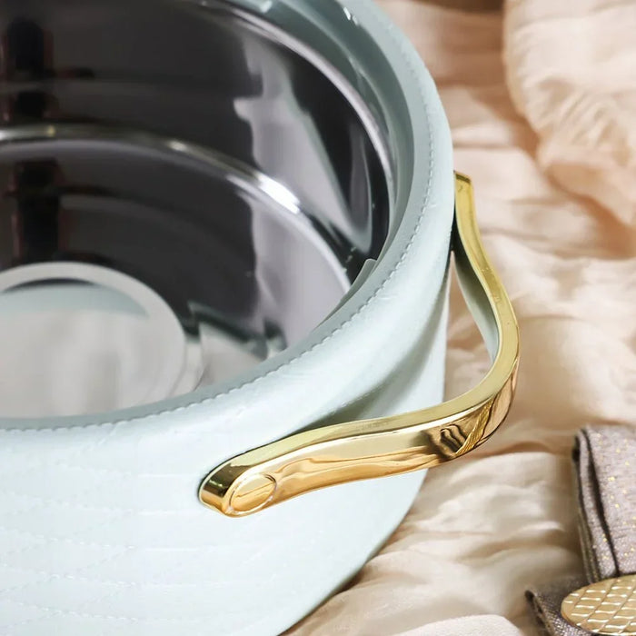 Luxura Klass 3-Piece Casserole Set - Mint Green, Hot Pot Cookware, 1500ml, 2000ml, 2500ml, Durable Stainless Steel, Airtight Lids, Easy Clean, Perfect for Kitchen & Table Top