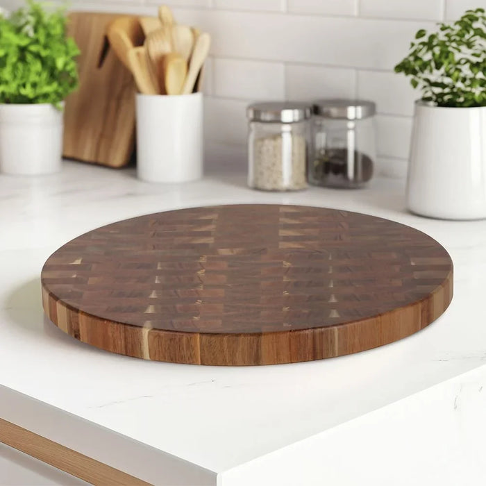 Loretta Acacia Wood Chopping Board Nature – Premium Kitchen Cutting Board, Durable, Non-Slip, Eco-Friendly, Perfect for Food Prep, Slicing & Chopping 40X40X3Cm