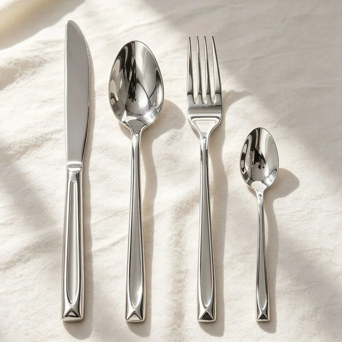 Raha 24-Piece Cutlery Set – Premium Stainless Steel Flatware Set with Forks, Knives, Spoons for Dining and Kitchen, Elegant Durable Design, Ideal for Home, Parties & Restaurants -Serves 6