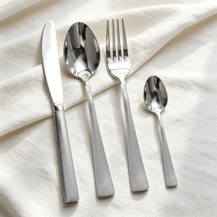 Shams 24-Piece Cutlery Set  – Premium Stainless Steel Flatware Set with Forks, Knives, Spoons for Dining and Kitchen, Elegant Durable Design, Ideal for Home, Parties & Restaurants -Serves 6