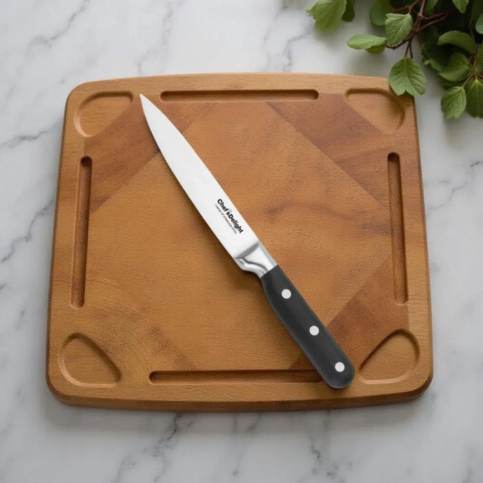 Chef’s Delight 5 Inch Utility Knife – Sharp Stainless Steel Kitchen Knife for Versatile Cutting, Slicing & Dicing | Ergonomic Handle | Essential Cooking Tool for Home & Pro Use