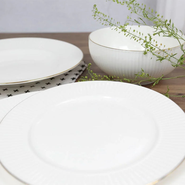 Royal Orchid Dinner Plate - 27cm, White, For Dining