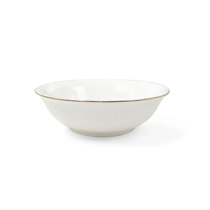 Royal Orchid Serving Bowl 23cm Bone China Embossed Bowl