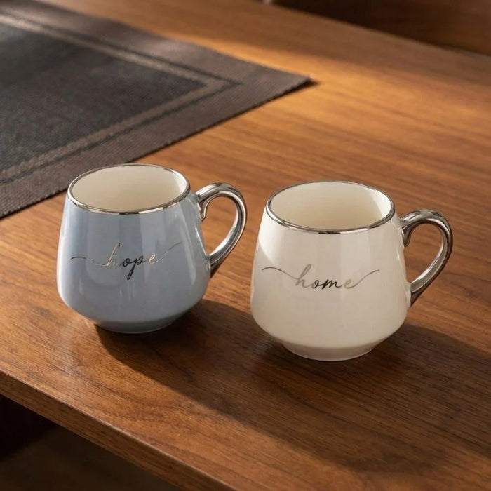 Essential 2-Piece Mug Set - Blue and White, For Coffee