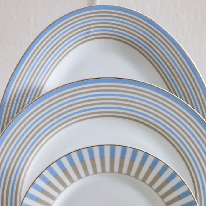 Oasis Bloom 32-Piece Dinner Set - Serves 6 | Blue