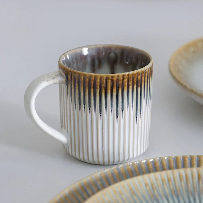 16-Piece Stoneware Dinner Set - Beige - Serves 4