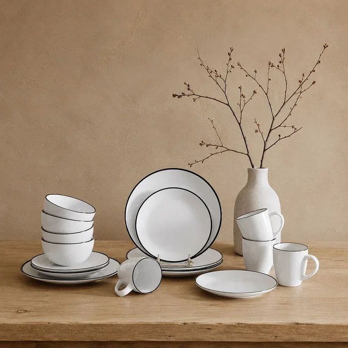 Noor 16-Piece Stoneware Dinner Set for Home Dining
