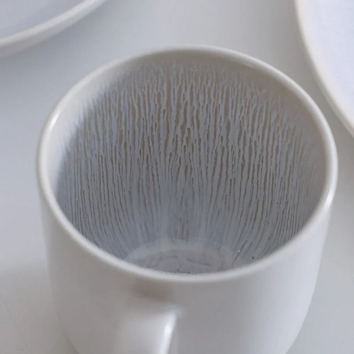 Rimal 24-Piece Stoneware Dinner Set - Serves 6 | White