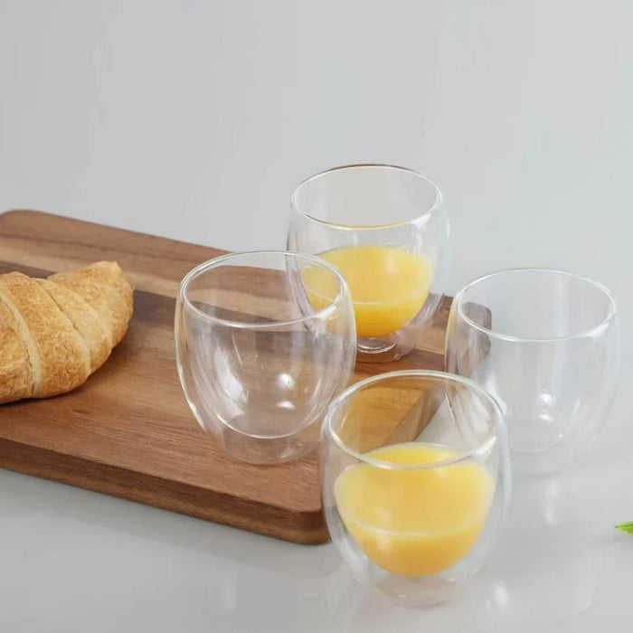 4-Piece Double Wall Borosilicate Glass Set-150ml