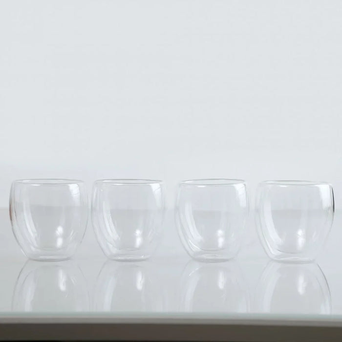 4-Piece Double Wall Borosilicate Glass Set-150ml