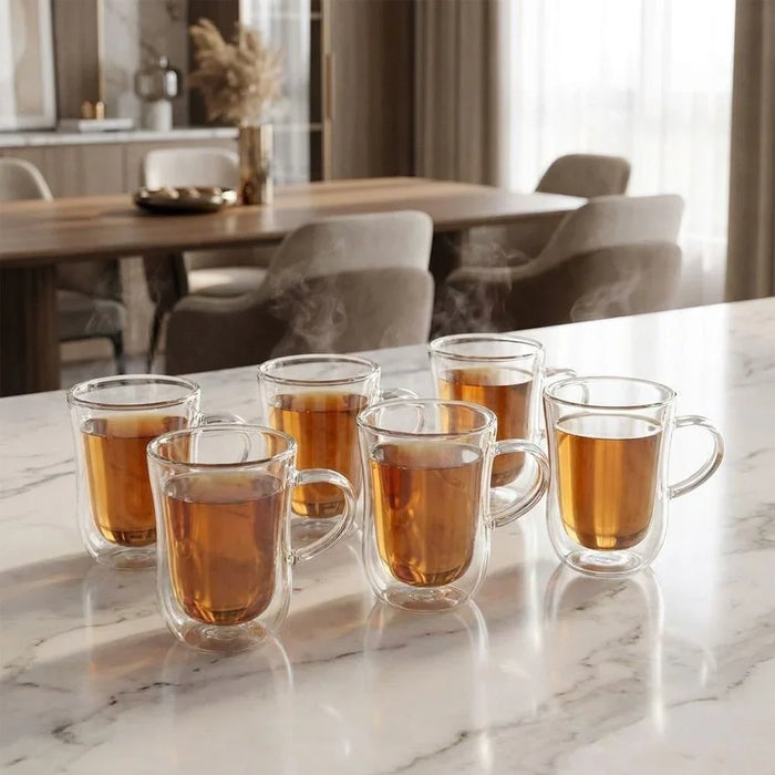 Neoflam 6-Piece Double Wall Borosilicate Glass Set-100ml