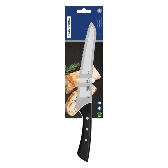 Tramontina 8 Inch Bread Knife Solutta 24252108, Multi Colour, Stainless steel with Stainless Steel, Kitchen Knife For Food Preparation