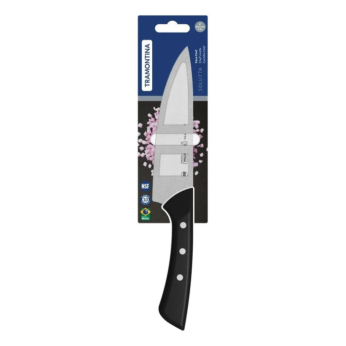 Tramontina 6 Inch Chefs Knife Solutta 24254106, Multi Colour, Stainless steel with Stainless Steel, Kitchen Knife For Food Preparation
