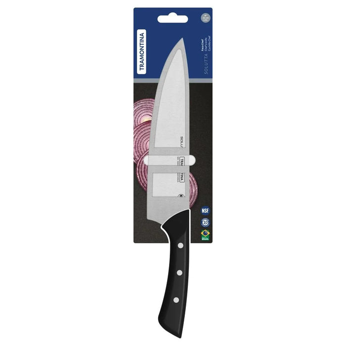 Tramontina 8 Inch Chefs Knife Solutta 24254108, Multi Colour, Stainless steel with Stainless Steel, Kitchen Knife For Food Preparation