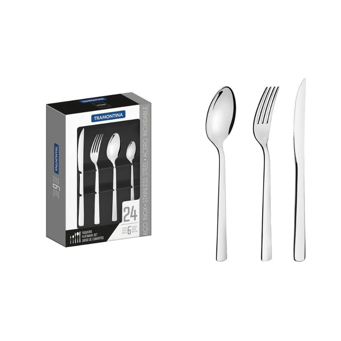 Tramontina 24-Piece Flatware Set Oslo 66985004, Multi Colour, Stainless Steel, Flatware Cutlery Set For Dining Table