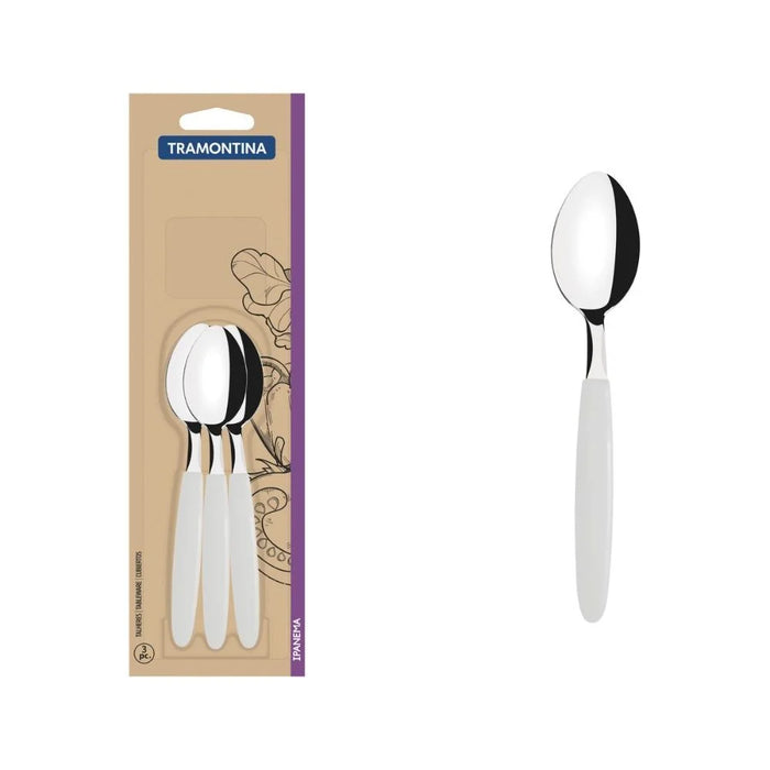 Tramontina 3 Piece Tea Spoons Set Ipanema 23367380, Multi Colour, Stainless Steel, Spoon Set For Meal Preparation