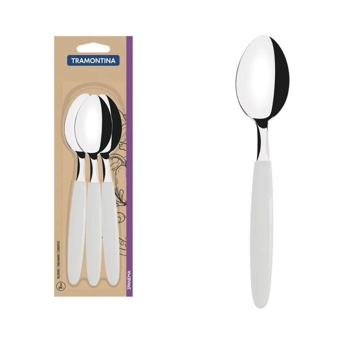 Tramontina 3 Piece Table Spoons Set Ipanema 23363380, Multi Colour, Stainless Steel, Spoon Set For Meal Preparation