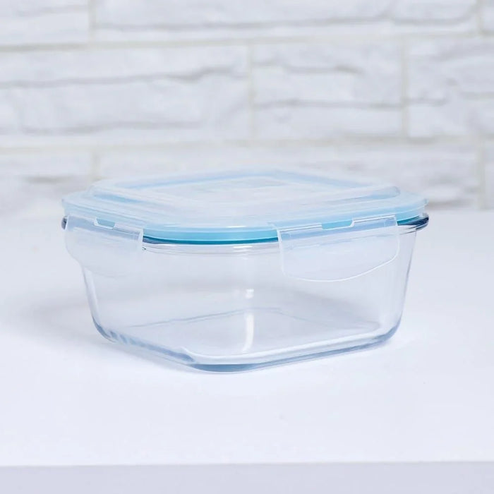 Cloc Glass Storage Sq 320ml, Clear, Borosilicate Glass, Food Storage Container For Meal Preparation