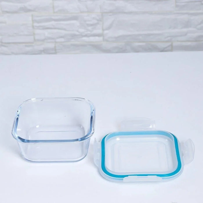 Cloc Glass Storage Sq 320ml, Clear, Borosilicate Glass, Food Storage Container For Meal Preparation