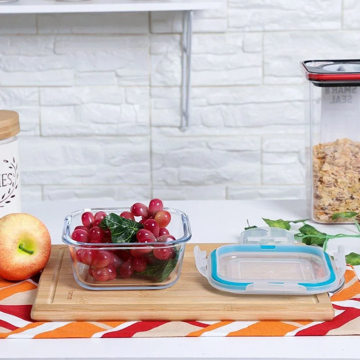 Cloc 800ml Square Borosilicate Glass Storage Container For Daily Food Prep