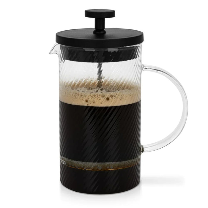 Fissman 600ml Borosilicate Glass French Press Coffee Maker, Clear Manual Brewer For Coffee Tea And Breakfast Serving