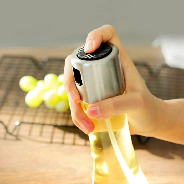 Fissman 180ml Glass Oil Or Vinegar Spray Bottle, Clear Kitchen Sprayer For Salads Cooking And Grilling