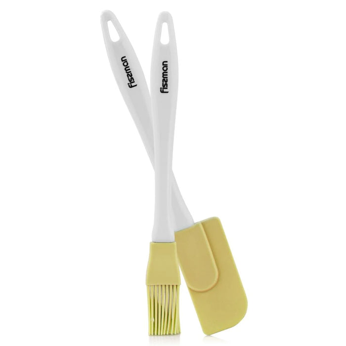 Fissman Silicone Brush And Spatula Set, Multicolour Kitchen Tools For Baking Cooking Glazing And Food Prep