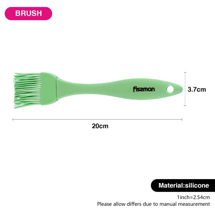 Fissman 8 Inch Silicone Brush, Multicolour Kitchen Basting Brush For Baking Grilling And Cooking Prep