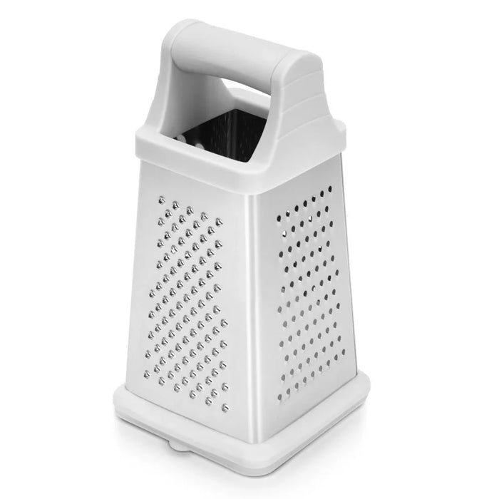 Fissman 8 Inch Stainless Steel 4-Sided Grater, Silver Kitchen Grater For Cheese Vegetables And Everyday Food Prep