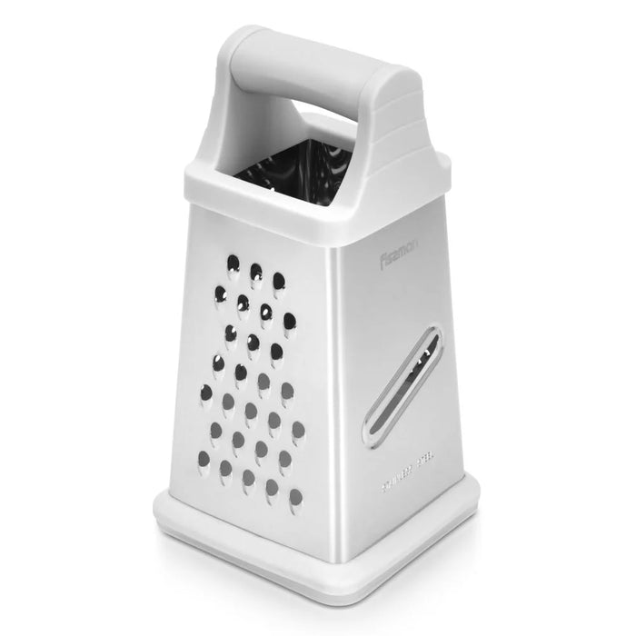 Fissman 8 Inch Stainless Steel 4-Sided Grater, Silver Kitchen Grater For Cheese Vegetables And Everyday Food Prep