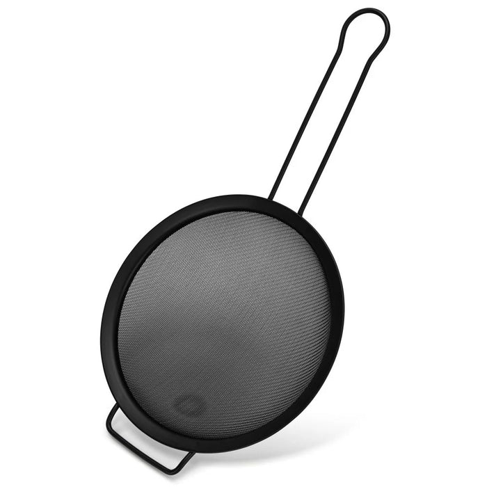 Fissman 20cm Steel Strainer With Handle, Medium Silver Kitchen Sieve For Draining Rinsing Vegetables And Pasta