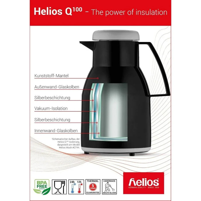 Helios Insulated Flask 1.0 L - Black