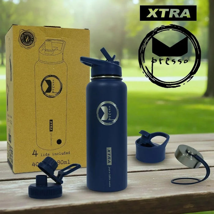 Xtra Stainless Steel Vacuum Bottle - Blue, 1180ml