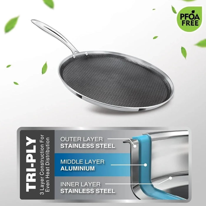 Stainless Steel Cooking Strainer - Silver