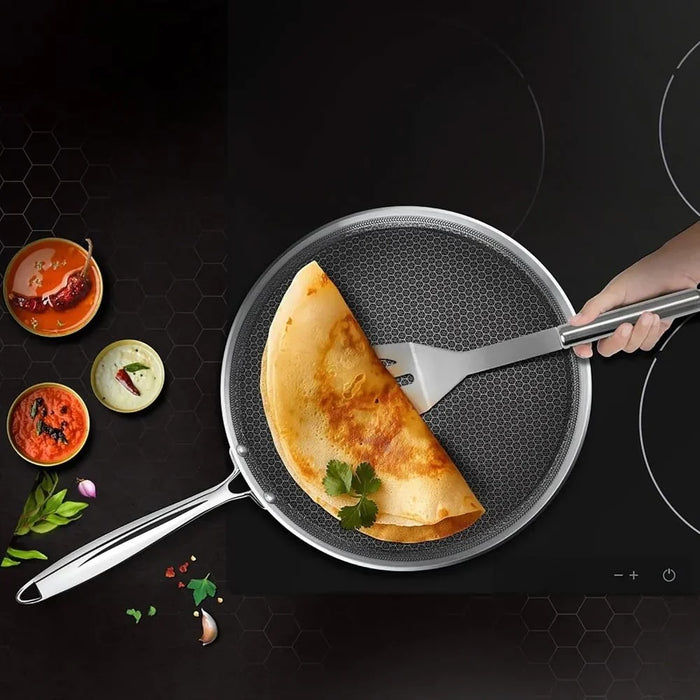 Stainless Steel Cooking Strainer - Silver
