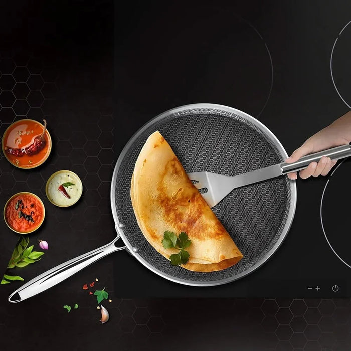 Stainless Steel Cooking Strainer - Silver