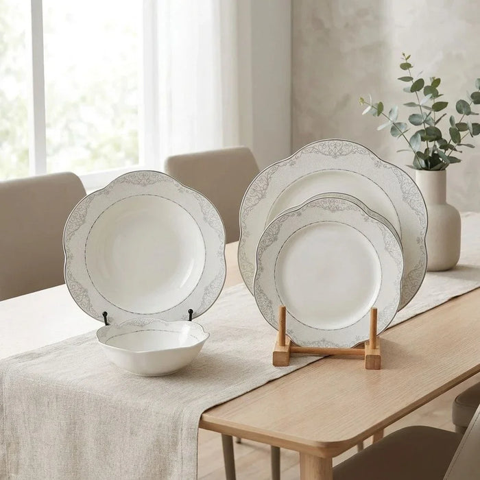 Avenelle 24-Piece New Bone China Dinner Set for 6