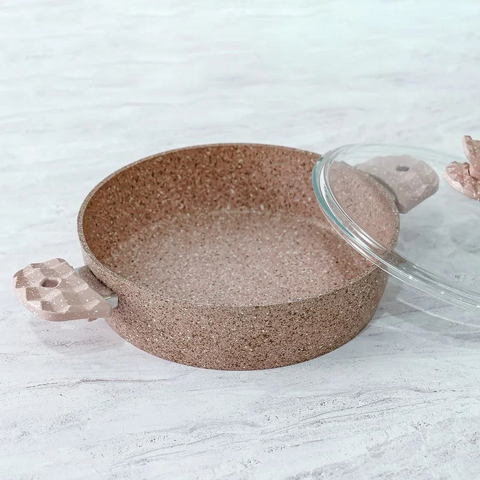 7-Piece Pink Granite Cookware Set