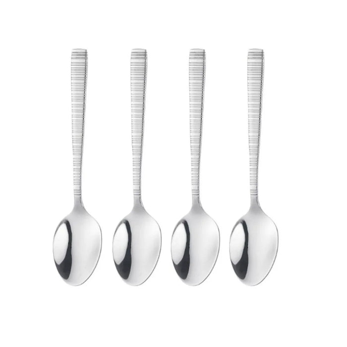 Sapphire Stainless Steel Tea Spoon Set, Silver, 4-Piece