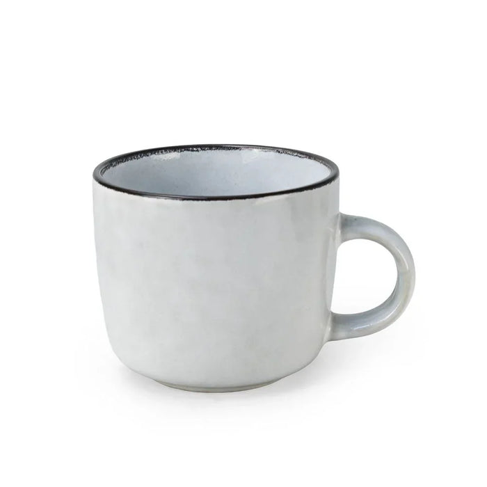 Stoneware Mug Set, Grey, 4 Pieces