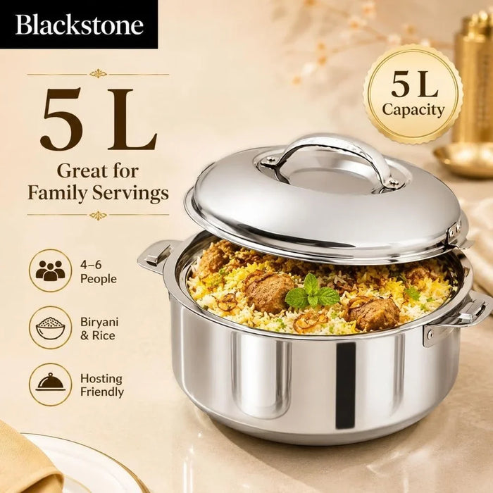 Stainless Steel Insulated Hotpot Casserole 5L
