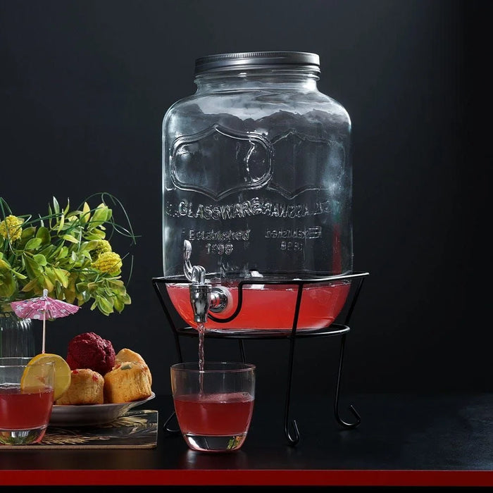 Orchid 8L Beverage Dispenser With Stand Modern Houseware Food Storage L 23x26 X H 19cm