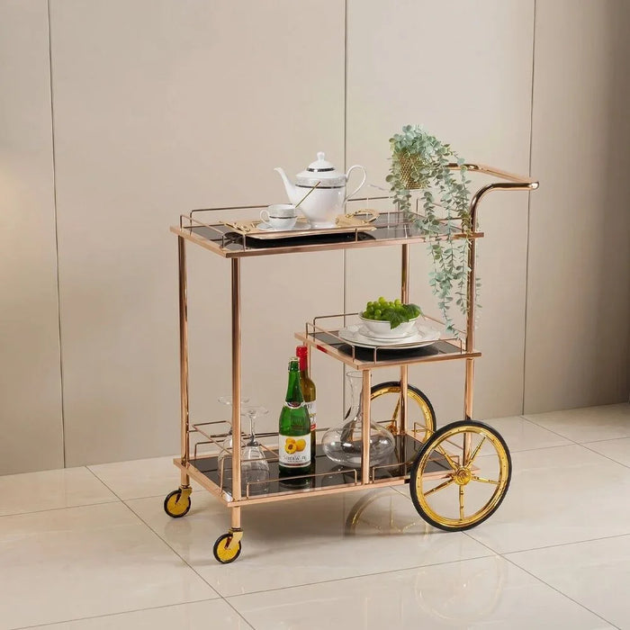 Elaine Serving Trolley Black/Gold